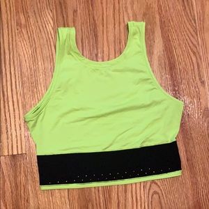 Lulu lemon lime green crop top